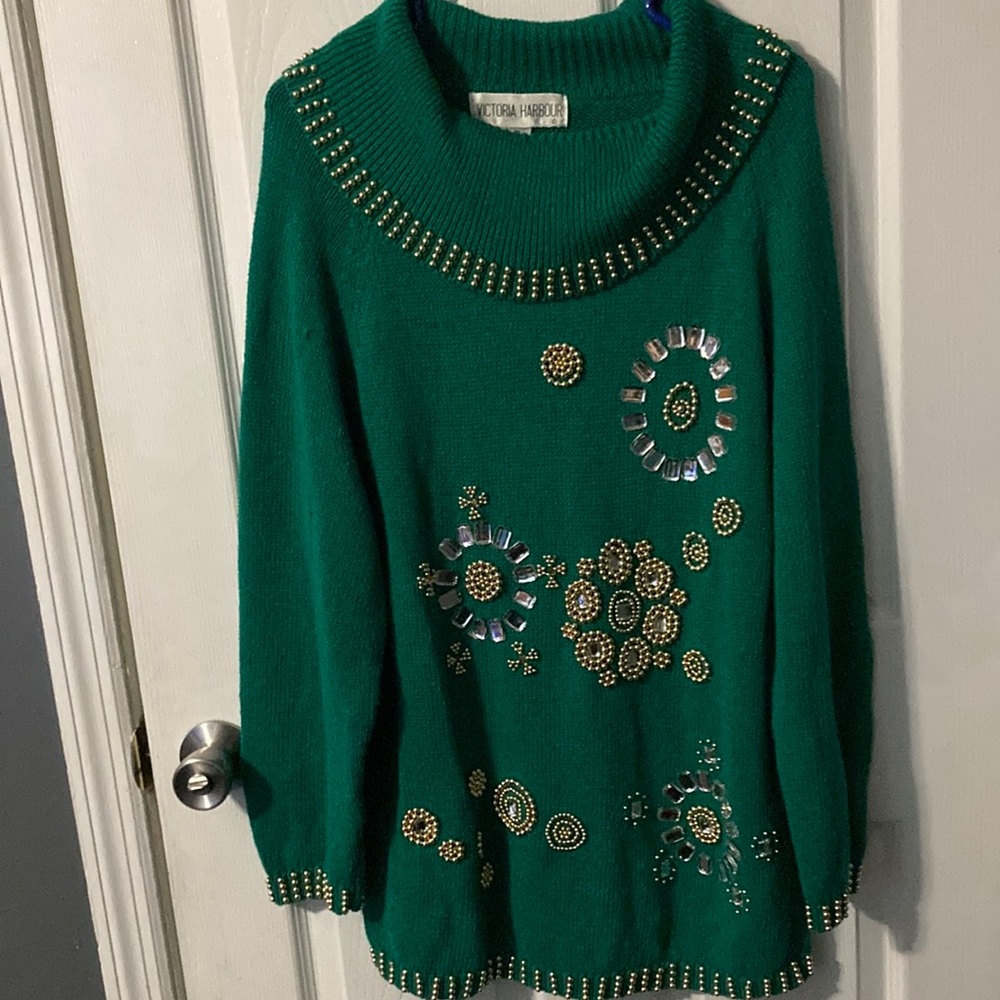 Absolutely Stunning Victoria Harbour Jeweled Sweater